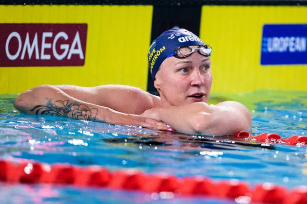 260811 Sarah Sjöström of Sweden after competing in women™s 50 meters butterfly swimming heats during day twelve of the 2026 European Aquatics Championships on August 11, 2026 in Saint-Denis. Photo: Joel Marklund BILDBYRAN kod JM JM0839 bbeng simning swimming svomming 2026 european aquatics championships em dam Sverige Sweden *** August 11, 2026: Sarah Sjöström of Sweden after competing in the women’s 50-meter butterfly swimming heats on day twelve of the 2026 European Aquatics Championships on August 11, 2026 in Saint Denis. Photo by Joel Marklund. BILDBYRAN code JM JM0839 bbeng swimming 2026 European Aquatics Championships women s Sweden  Copyright: JOELxMARKLUND BB260811JM002