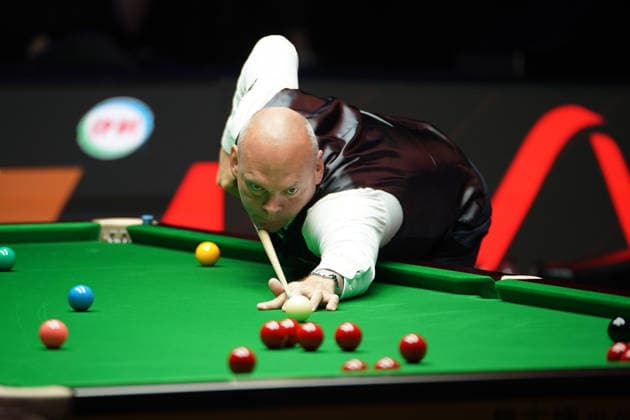 TAIYUAN, CHINA - AUGUST 11: Stuart Bingham of England plays a shot in the first round match against John Higgins of Scotland on day 4 of the 2026 World Snooker Tour China Open at Taiyuan Binhe Sports Center on August 11, 2026 in Taiyuan, Shanxi Province of China.  Copyright: xTaixChengzhex 111659329907