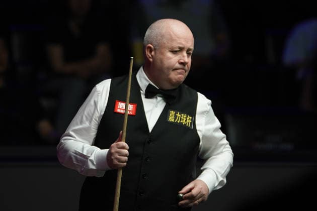TAIYUAN, CHINA - AUGUST 11: John Higgins of Scotland reacts in the first round match against Stuart Bingham of England on day 4 of the 2026 World Snooker Tour China Open at Taiyuan Binhe Sports Center on August 11, 2026 in Taiyuan, Shanxi Province of China.  Copyright: xTaixChengzhex 111659329903