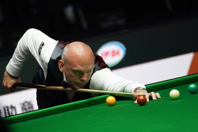 TAIYUAN, CHINA - AUGUST 11: Stuart Bingham of England plays a shot in the first round match against John Higgins of Scotland on day 4 of the 2026 World Snooker Tour China Open at Taiyuan Binhe Sports Center on August 11, 2026 in Taiyuan, Shanxi Province of China.  Copyright: xTaixChengzhex 111659329904