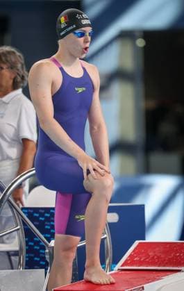 Belgian Roos Vanotterdijk pictured at the start of the heats of the Men™s 800m freestyle event at the European Aquatics Championships in Paris, France on Tuesday 11 August 2026. VIRGINIExLEFOUR  x183129498x