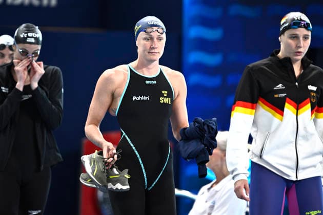 PARIS, FRANKRIKE 20260811 Sarah Sjöström innan försöken pa 100 meter fjärilsim, under sim-EM i Paris. ***Bilden ingar i SPORTPAKET. För övriga BETALBILD*** PARIS FRANKRIKE x10430x *** PARIS, FRANCE 20260811 Sarah Sjöström before the heats of the 100-meter butterfly at the European Swimming Championships in Paris ***This image is part of the SPORT PACKAGE; for other images, see PAID CONTENT*** PARIS, FRANCE x10430x  Copyright: xChristinexOlsson TTx SIM-EM 2026 PARIS