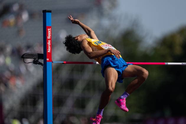 260811 Melwin Lycke Holm of Sweden competes in men s high jump qualification during day 2 of the 2026 European Athletics Championships on August 11, 2026 in Birmingham. Photo: Mathias Bergeld BILDBYRAN kod MB MT1065 friidrott athletics friidrett friidrotts-em em friidretts-em 2026 european athletics championships 2 bbeng hoydehopp high jump hoyde höjdhopp sverige *** August 11, 2026: Melwin Lycke Holm of Sweden competes in the men’s high jump qualifying round on Day 2 of the 2026 European Athletics Championships on August 11, 2026 in Birmingham. Photo by Mathias Bergeld, BILDBYRAN, code MB MT1065. track and field, athletics, friidrett, friidrotts EM, 2026 European Athletics Championships, high jump, Sweden  Copyright: MATHIASxBERGELD BB260811MB005