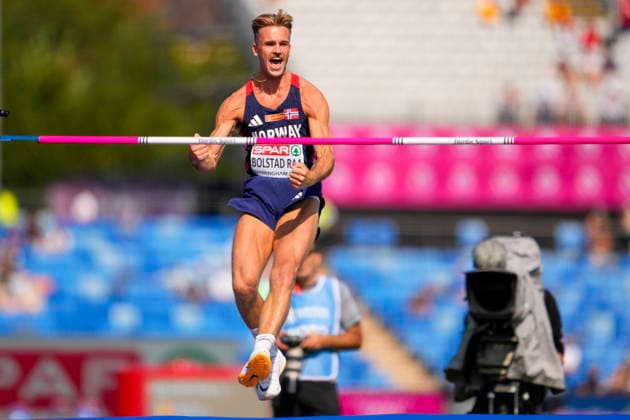 EM i friidrett utendors 2026 - Dag 1 Birmingham, England 20260811. Erlend Bolstad Raa i aksjon under kvalifiseringen i hoyde under EM i friidrett 2026 pa Alexander Stadium i Birmingham mandag. Foto: Beate Oma Dahle NTB Birmingham England EDITORIAL USE ONLY. RESTRICTED USE FOR BETTING COMPANIES Ref:_SPORMqEF7ewmfc.jpg *** 2026 European Outdoor Athletics Championships, Day 1, Birmingham, England, August 11, 2026. Erlend Bolstad Raa in action during the high jump qualifying round at the 2026 European Athletics Championships at Alexander Stadium in Birmingham on Monday. Photo: Beate Oma Dahle, NTB, Birmingham, England. EDITORIAL USE ONLY. RESTRICTED USE FOR BETTING COMPANIES.  Copyright: xBeatexOmaxDahlex xNTBx