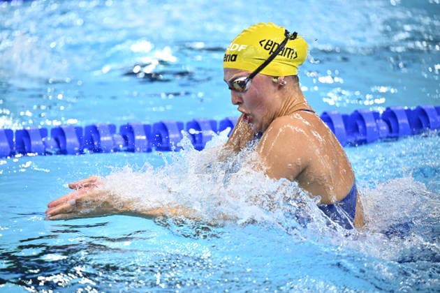 PARIS, FRANCE 20260811 Sweden s Moa Bergdahl in the 100m breaststroke trials during the European Swimming Championships in Paris. ***The image is included in the SPORTS PACKAGE. For others PAYMENT IMAGE*** PARIS FRANCE x10430x *** PARIS, FRANCE 20260811 Sweden s Moa Bergdahl in the 100m breaststroke heats during the European Swimming Championships in Paris ***This image is included in the SPORTS PACKAGE. For other images, please contact us for pricing.*** PARIS, FRANCE x10430x  Copyright: xChristinexOlsson TTx SIM EURO 2026 PARIS
