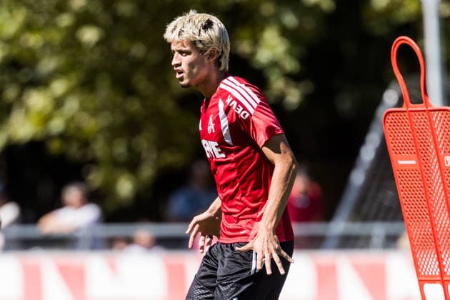 COLOGNE, GERMANY - AUGUST 11: Gil Neves (1. FC Koeln) during a training session of season 2026 27 at Geissbockheim on August 11, 2026 in Cologne, Germany. North Rhine Westphalia Germany Copyright: xSteffiexWunderlx