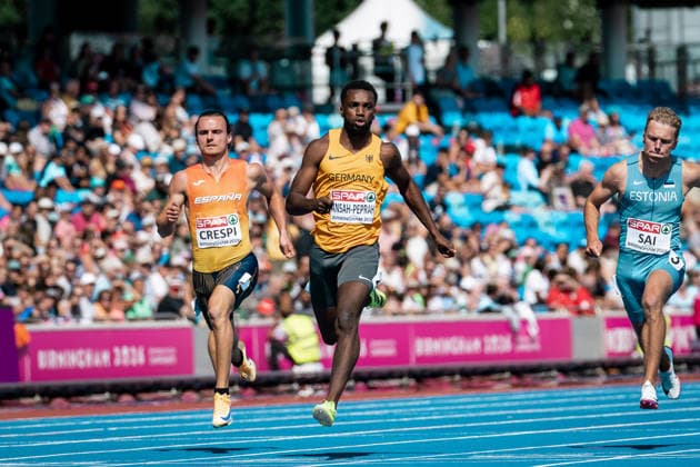 Lucas Ansah-Peprah (Hamburger SV, 100m Maenner), GBR, Leichtathletik, Athletics, European Athletics Championships 2026, Leichtathletik Europameisterschaft 2026, Birmingham 2026, 09.08.2026, GBR, Leichtathletik, Athletics, European Athletics Championships 2026, Leichtathletik Europameisterschaft 2026, Birmingham 2026, 09.08.2026 Birmingham *** Lucas Ansah Peprah, Hamburger SV, Men s 100m, GBR, Track and Field, Athletics, 2026 European Athletics Championships, 2026 European Track and Field Championships, Birmingham 2026, August 9, 2026, GBR, Track and Field, Athletics, 2026 European Athletics Championships, 2026 European Track and Field Championships, Birmingham 2026, August 9, 2026, Birmingham Copyright: xStefanxMayerx EP_SMR
