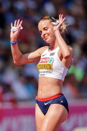 2026 European Athletics Championships, Alexander Stadium, Birmingham, England 11 8 2026 Women™s 800 Meter Round 1 England™s Keely Hodgkinson celebrates after victory Keely Hodgkinson celebrates after victory 11 8 2026  Copyright: xx 0U6A7135_1