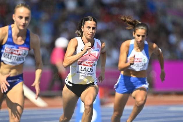 Belgian Camille Laus pictured in action during the women s 800m race in the heats of the first round on the second day of the European Athletics Championships (August 10-18) in Birmingham, United Kingdom, on Tuesday 11 August 2026. ERICxLALMAND  x183146494x