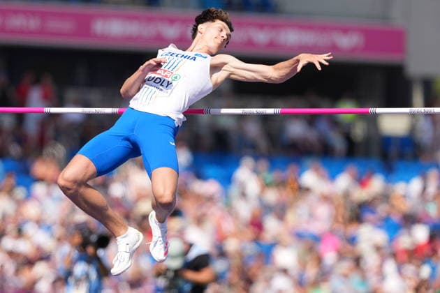 European Athletics Championships in Birmingham, United Kingdom, August 11, 2026. Czech Matyas Cudly competes during the high jump qualification. (CTKxPhoto JaroslavxSvoboda) CTKPhotoP2026081102851  CTKPhotoP2026081102851