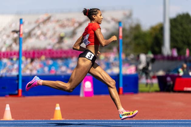 2026 European Athletics Championships, Alexander Stadium, Birmingham, England 11 8 2026 Women™s 800 Meter Round 1 Switzerland™s Audrey Werro on her way to victory Audrey Werro 11 8 2026  Copyright: xx 0S9A0674