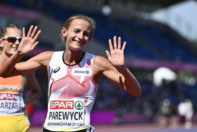 Belgian Mariska Parewyck reacts after the heats of the first round of the women s 800m race, at on the second day of the European Athletics Championships (August 10-18) in Birmingham, United Kingdom, on Tuesday 11 August 2026. ERICxLALMAND  x183150265x