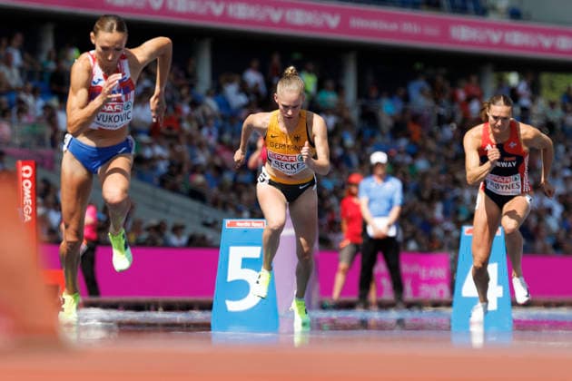 BIRMINGHAM, GREAT BRITAIN - AUGUST 11, 2026 : Jana Marie BECKER (GER Germany) competing in the 800m (R1) during the European Athletics Championships at Alexander Stadium on August 11, 2026 in Birmingham, Great Britain. Oregon Great Britain Copyright: xAxelxKohringx