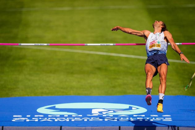 EM i friidrett utendors 2026 - Dag 2 Birmingham, England 20260811. Gianmarco Tamberi fra Italia i ovelsen hoyde menn kvalifisering under EM i friidrett 2026 pa Alexander Stadium i Birmingham tirsdag. Foto: Beate Oma Dahle NTB Birmingham England EDITORIAL USE ONLY. RESTRICTED USE FOR BETTING COMPANIES Ref:_SPO01CktnUyi_w.jpg *** 2026 European Outdoor Athletics Championships, Day 2, Birmingham, England, August 11, 2026: Gianmarco Tamberi of Italy competes in the men’s high jump qualifying round at the 2026 European Athletics Championships at Alexander Stadium in Birmingham on Tuesday. Photo: Beate Oma Dahle, NTB, Birmingham, England. EDITORIAL USE ONLY. RESTRICTED USE FOR BETTING. COMPANIES  Copyright: xBeatexOmaxDahlex xNTBx