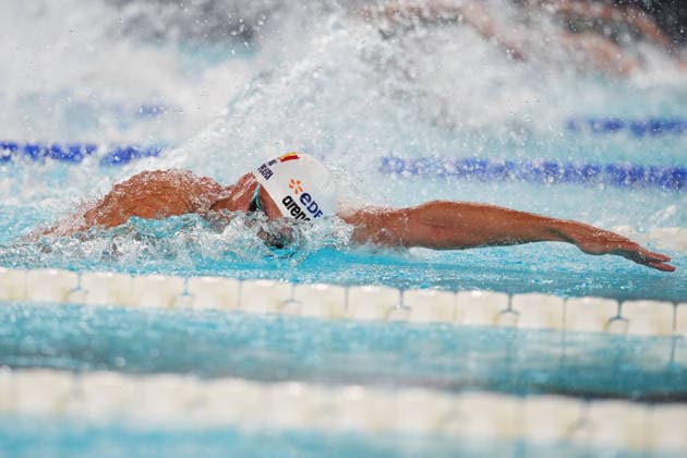 David Popovici from Romania at the Swimming European Aquatics Championships Paris 2026, Paris, August 11, 2026 .  Copyright: xGianxMattiaxD Alberto LaPressex