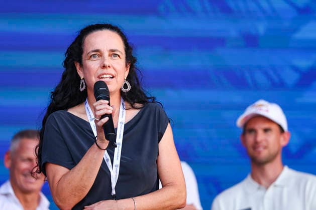 SOCCER - UEFA Super Cup, PSG vs Aston Villa SALZBURG,AUSTRIA,11.AUG.26 - SOCCER - UEFA Super Cup, Paris Saint-Germain vs Aston Villa FC, preview. Image shows head of marketing Yvonne Rosenstatter (Salzburgerland Tourismus).  GEPAxpictures xDavidxGeieregger