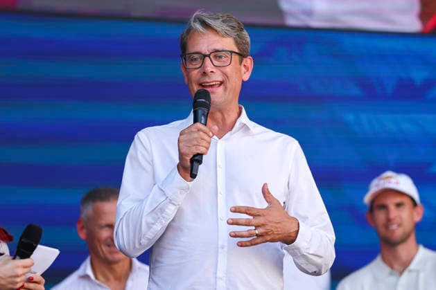 SOCCER - UEFA Super Cup, PSG vs Aston Villa SALZBURG,AUSTRIA,11.AUG.26 - SOCCER - UEFA Super Cup, Paris Saint-Germain vs Aston Villa FC, preview. Image shows CEO Johannes Gfrerer (Salzburger Verkehr).  GEPAxpictures xDavidxGeieregger