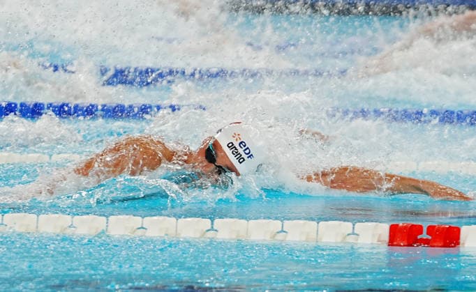 August 11, 2026, Paris, Bretagne, FRANCE: Popovici David of Roumanie During the Heats100 M Freestyle MEN at the European Swimming Championships at the Greater Paris Metropolis Olympic Aquatics Centre in Paris (France) on August 11, 2026.Credit . 11 Aout European Aquatics Championships Paris 2026  - ZUMAl193 20260811_zsp_l193_060 Copyright: xLaurentxLairysx