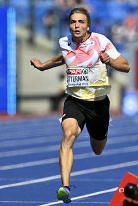 RECORD DATE NOT STATED Emiel Botterman participates in the first round heats of the Men 100m race, on the second day of the European Athletics Championships (August 10-18) in Birmingham, United Kingdom, on Tuesday 11 August 2026. ERICxLALMAND  x183155591x