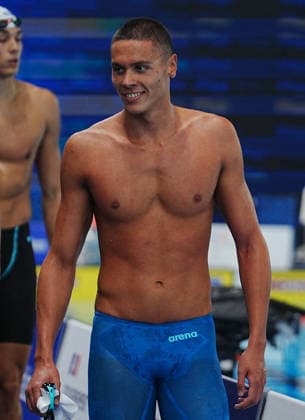 European Aquatics Championships 2026 - Day 12 Romanian swimmer David Popovici competes during the heats of the 100m freestyle men s event at the European Swimming Championships at the Greater Paris Metropolis Olympic Aquatics Centre in Paris, France on August 11, 2026. Photo by Laurent Lairys ABACAPRESS.COM Saint Denis France  Copyright: xLairysxLaurent ABACAx