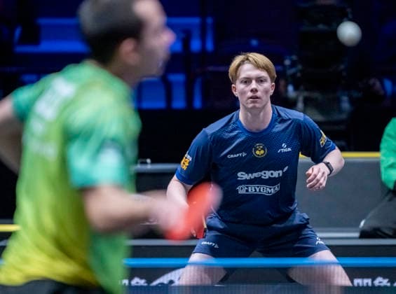 MALMÖ 2026-08-11 Sweden s William Bergenblocks in the match against Hugo Calderano in the first round of the men s singles at the Europe Smash Sweden 2026 Table tennis, Tischtennis tournament at Malmö Arena in Malmö, Sweden, on August 11, 2026. MALMÖ SWEDEN x50090x *** MALMÖ, August 11, 2026—Sweden’s William Bergenblocks faced off against Hugo Calderano in the first round of the men’s singles at the Europe Smash Sweden 2026 table tennis tournament at Malmö Arena in Malmö, Sweden, on August 11, 2026 MALMÖ SWEDEN x50090x  Copyright: xJohanxNilssonx xTTx EUROPE SMASH SWEDEN 2026