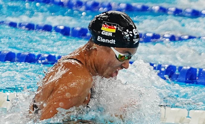 11 Aout European Aquatics Championships Paris 2026 Anna Elendt of Germany Heats100 M Breasstroke Women at the European Swimming Championships at the Greater Paris Metropolis Olympic Aquatics Centre in Paris (France) on August 11, 2026.Credit Laurent Lairys parisFrance  Copyright: xLaurentxLairysx