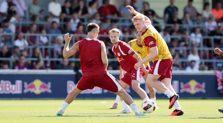 RB Leipzig Ð Training Bundesliga Leipzig, 11.08.2026, Red Bull Akademie, Fussball, 1.Bundesliga, RB Leipzig , Training , Im Bild: Maxime Esteve, Arthur Vermeeren, Nicolas Seiwald , Nur zur redaktionellen Nutzung. Only editorial use. , *** RB Leipzig – Training, Bundesliga, Leipzig, August 11, 2026, Red Bull Academy, Soccer, Bundesliga 1, RB Leipzig, Training, Pictured: Maxime Esteve, Arthur Vermeeren, Nicolas Seiwald, For editorial use only, Picture Point