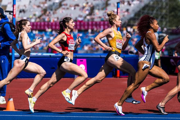 European Athletics Championships; Birmingham, 11.08.2026 BIRMINGHAM, UNITED KINGDOM - AUGUST 11: Smilla Kolbe (GER - Germany) and Veronica Vancardo (Switzerland) compete in the first round of the womens 800 m on August 11, 2026 in Birmingham, United Kingdom. *** European Athletics Championships, Birmingham, August 11, 2026 BIRMINGHAM, UNITED KINGDOM AUGUST 11 Smilla Kolbe (GER) of Germany and Veronica Vancardo of Switzerland compete in the first round of the women’s 800 m on August 11, 2026, in Birmingham, United Kingdom Copyright: xBEAUTIFULxSPORTS UlfxSchillerx