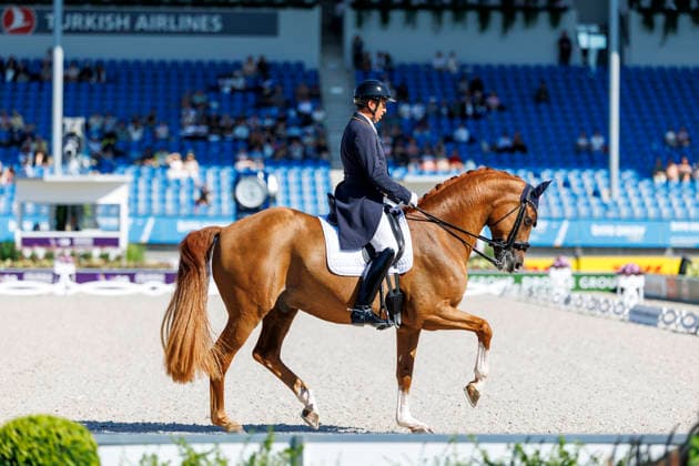 AACHEN - FEI World Championships 2026, AACHEN - FEI World Championships 2026 MENDOZA LOOR Julio (ECU), Jewel s Goldstrike FEI Dressage World Championship, WM, Weltmeisterschaft Grand Prix de Dressage 1st Part Team Finale & Einzelqualifikation Lambertz-Preis Aachen, Reitstadion Soers 11. August 2026 - *** 2026 FEI World Championships in Aachen, AACHEN FEI World Championships 2026 MENDOZA LOOR Julio ECU, Jewel’s Goldstrike FEI Dressage World Championship Grand Prix de Dressage, Part 1: Team Final, Individual Qualification, Lambertz Prize Aachen, Soers Equestrian Stadium, August 11, 2026