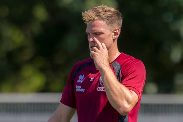 Ingolstadt, Deutschland 11. August 2026: 3. Liga - 2026 2027 - FC Ingolstadt 04 - Training Im Bild: Simon Lorenz (FCI) Trainingsgelände Audi Sportpark Bayern *** Ingolstadt, Germany, August 11, 2026; 3rd Division 2026–2027; FC Ingolstadt 04; Training; Pictured: Simon Lorenz; FCI Training Facility; Audi Sportpark Bayern Copyright: xFotostandx xSchäferx