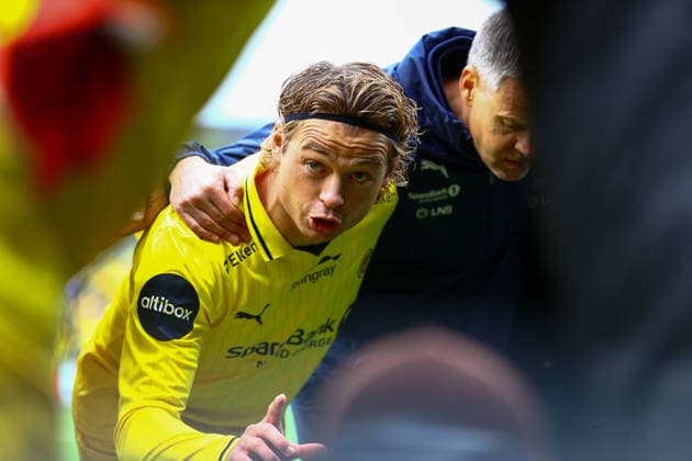 Fotball, Champions League 2025 2026: Bodo Glimt - Union Saint-Gilloise Bodo 20260811. Patrick Berg under kvalifiseringskampen til Champions League mellom Bodo Glimt og Union Saint-Gilloise pa Aspmyra stadion. Foto: Mats Torbergsen NTB Bodo Norge EDITORIAL USE ONLY. RESTRICTED USE FOR BETTING COMPANIES Ref:_SPOhvY9K1D7lpQ.jpg *** Soccer, Champions League 2025–2026 Bodo Glimt vs. Union Saint-Gilloise Bodo, August 11, 2026: Patrick Berg during the Champions League qualifying match between Bodo Glimt and Union Saint-Gilloise at Aspmyra Stadium. Photo by Mats Torbergsen, NTB, Bodo, Norway. EDITORIAL USE ONLY RESTRICTED USE FOR BETTING COMPANIES  Copyright: xMatsxTorbergsenx xNTBx