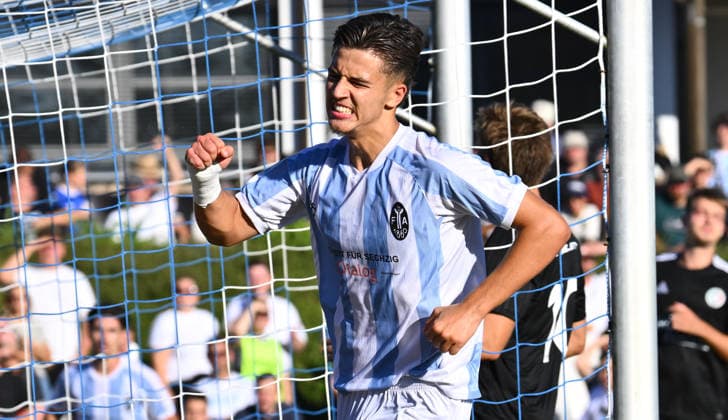 11.08.2026 - Fussball - Saison 2026 2027 - BFV - Toto-Pokal : FC Wendelstein - TSV 1860 München ( Löwen ) - - xwoxzix - Torjubel Jubel Freude nach Treffer Tor Torschuß zum 0:1 durch Loris Husic (22, TSV 1860 München ) - *** August 11, 2026 Soccer Season 2026–2027 BFV Toto Cup FC Wendelstein TSV 1860 Munich Lions xwoxzix Goal celebration Cheering Joy after a goal Goal Shot on goal for the 0–1 lead by Loris Husic 22, TSV 1860 Munich