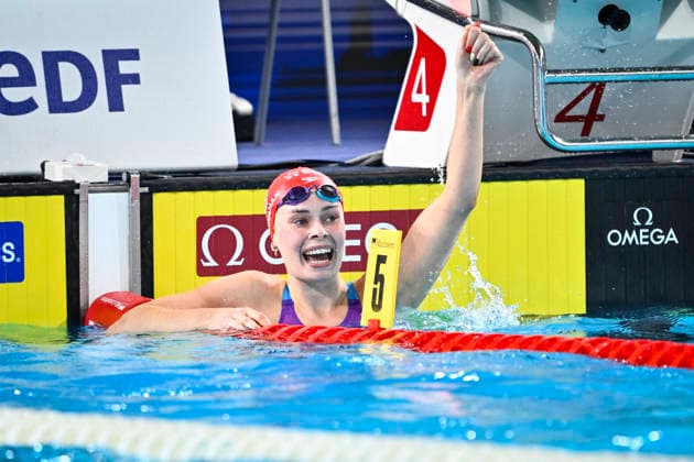 PARIS, FRANKRIKE 20260811 Katie Shanahan , Storbritannien, vinner damernas final i 200 m ryggsim under sim-EM i Paris. ***Bilden ingar i SPORTPAKET. För övriga BETALBILD*** PARIS FRANKRIKE x10430x *** PARIS, FRANCE 20260811 Katie Shanahan of Great Britain wins the women’s 200-meter backstroke final at the European Swimming Championships in Paris ***This image is not included in the SPORT PACKAGE; for other images, see PAID CONTENT*** PARIS, FRANCE x10430x  Copyright: xChristinexOlsson TTx SIM-EM 2026 PARIS