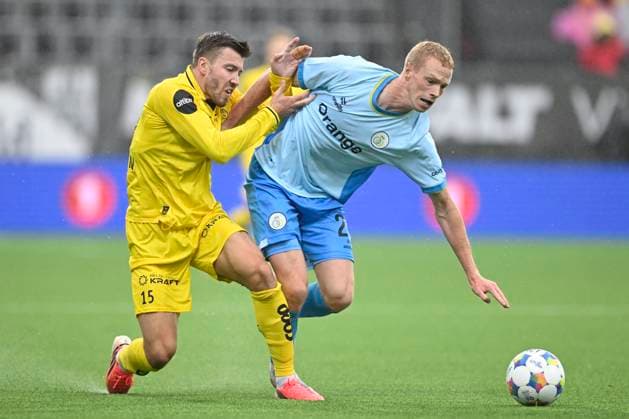Bodo Glimt v Royale Union Saint-Gilloise - UEFA Champions League BODO, NORWAY - AUGUST 11 : Patris Louis defender of Royale Union Saint-Gilloise is fighting for the ball with Fredrik Andre Bjorkan defender of FK Bodo Glimt during the UEFA Champions League 2026 27 third qualifying round second leg between Bodo Glimt and Royale Union Saint-Gilloise on August 11, 2026 in Bodo, Norway, 11 08 2026 Bodo Norway  Copyright: xNicoxVereeckenx