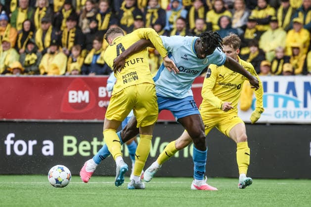 %items a soccer game between Norwegian FK Bodo Glimt and Belgian Royale Union Saint-Gilloise in Bodo, Norway, on %datetext, the return leg in the third qualifying round for the UEFA Champions League tournament. %photographer BrunoxFahy  x0863844609stx