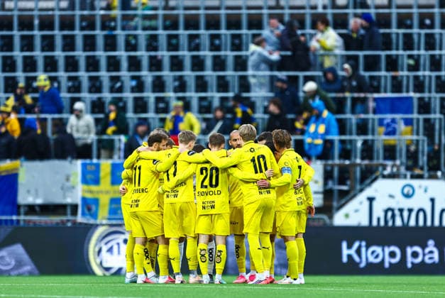 Fotball, Champions League 2025 2026: Bodo Glimt - Union Saint-Gilloise Bodo 20260811. Bodo Glimt under kvalifiseringskampen til Champions League mellom Bodo Glimt og Union Saint-Gilloise pa Aspmyra stadion. Foto: Mats Torbergsen NTB Bodo Norge EDITORIAL USE ONLY. RESTRICTED USE FOR BETTING COMPANIES Ref:_SPODsnOMM9pYW0.jpg *** Soccer, Champions League 2025–2026 Bodo Glimt vs. Union Saint-Gilloise Bodo 20260811 Bodo Glimt during the Champions League qualifying match between Bodo Glimt and Union Saint-Gilloise at Aspmyra Stadium. Photo: Mats Torbergsen, NTB, Bodo, Norway. EDITORIGINAL USE ONLY; RESTRICTED USE FOR BETTING COMPANIES  Copyright: xMatsxTorbergsenx xNTBx