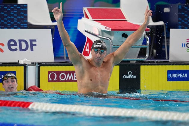 NiccolÃ² Martinenghi gold medal Men s 100m breaststroke the Swimming European Aquatics Championships Paris 2026, Paris, August 11, 2026 .  Copyright: xGianxMattiaxD Alberto LaPressex