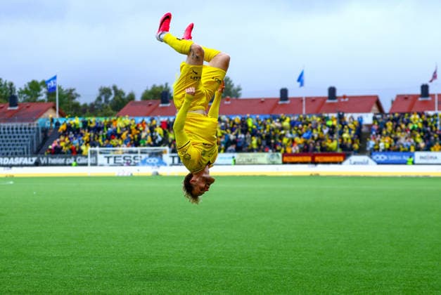 Fotball, Champions League 2025 2026: Bodo Glimt - Union Saint-Gilloise Bodo 20260811. Celebration after a goal during the Champions League qualifying match between Bodo Glimt and Union Saint-Gilloise at Aspmyra Stadium. Photo: Mats Torbergsen NTB Bodo Norge EDITORIAL USE ONLY. RESTRICTED USE FOR BETTING COMPANIES Ref:_SPOFVohVwnJBu4.jpg *** Soccer, Champions League 2025–2026 Bodo Glimt Union Saint Gilloise Bodo 20260811 Celebration after a goal during the Champions League qualifying match between Bodo Glimt and Union Saint Gilloise at Aspmyra Stadium Photo Mats Torbergsen NTB Bodo Norway EDITORIAL USE ONLY RESTRICTED USE FOR BETTING COMPANIES  Copyright: xMatsxTorbergsenx xNTBx