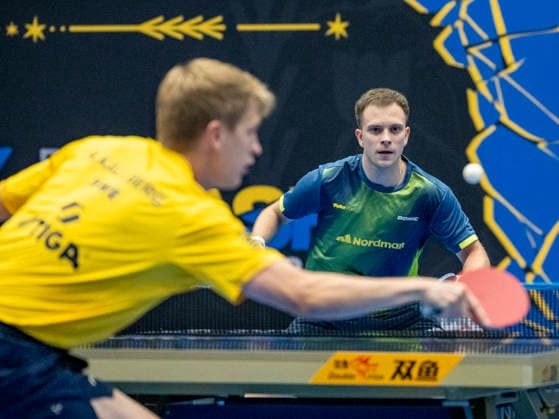 Sweden s Anton Källberg in the match against Russia s Vladimir Sidorenko in the first round of the men s singles in the Table tennis, Tischtennis tournament Europe Smash Sweden 2026 at Baltiska Hallen in Malmö, Sweden, on August 11, 2026. MALMÖ SWEDEN x50090x *** Sweden s Anton Källberg in his match against Russia s Vladimir Sidorenko in the first round of the men s singles at the Europe Smash Sweden 2026 table tennis tournament at Baltiska Hallen in Malmö, Sweden, on August 11, 2026 MALMÖ SWEDEN x50090x  Copyright: xJohanxNilssonx xTTx EUROPE SMASH SWEDEN 2026