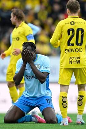 Bodo Glimt v Royale Union Saint-Gilloise - UEFA Champions League BODO, NORWAY - AUGUST 11 : David Promise Oluwatobi forward of Royale Union Saint-Gilloise looks dejected after missing an opportunity during the UEFA Champions League 2026 27 third qualifying round second leg between Bodo Glimt and Royale Union Saint-Gilloise on August 11, 2026 in Bodo, Norway, 11 08 2026 Bodo Norway  Copyright: xNicoxVereeckenx