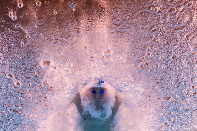 260811 Egor Kornev of Neutral Athletes B (Russia) competes in men™s 50 meters butterfly swimming final during day twelve of the 2026 European Aquatics Championships on August 11, 2026 in Saint-Denis. Photo: Joel Marklund BILDBYRAN kod JM JM0839 bbeng simning swimming svomming 2026 european aquatics championships em jubel Ryssland Russia *** 260811 Egor Kornev of Neutral Athletes B Russia competes in the men’s 50-meter butterfly swimming final during day twelve of the 2026 European Aquatics Championships on August 11, 2026 in Saint Denis. Photo by Joel Marklund. BILDBYRAN code JM JM0839 bbeng swimming 2026 European Aquatics Championships EM celebration Russia  Copyright: JOELxMARKLUND BB260811JM173