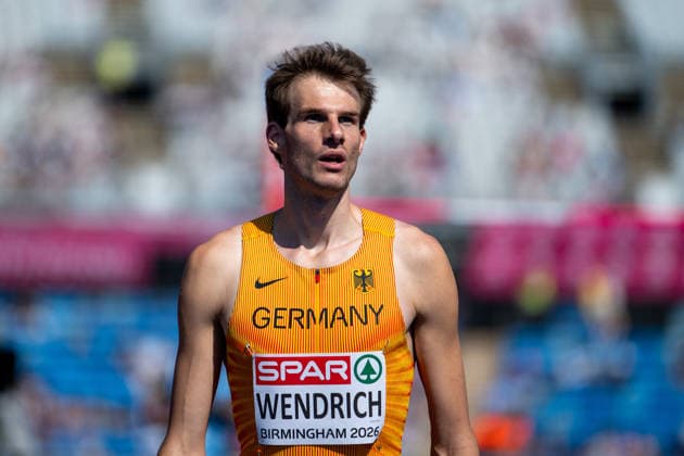 11.08.2026, GBR, Leichtathletik, Europameisterschaft 2026, Morgensession Tag 2, Birmingham Falk Wendrich ( Deutschland ), Hochsprung Herren, Qualifikation Birmingham Alexander Stadium England Großbritannien *** August 11, 2026, GBR, Track and Field, 2026 European Championships, Morning Session, Day 2, Birmingham; Falk Wendrich, Germany, Men s High Jump, Qualifying Round, Birmingham Alexander Stadium, England, Great Britain Copyright: xNordphoto Memmlerx