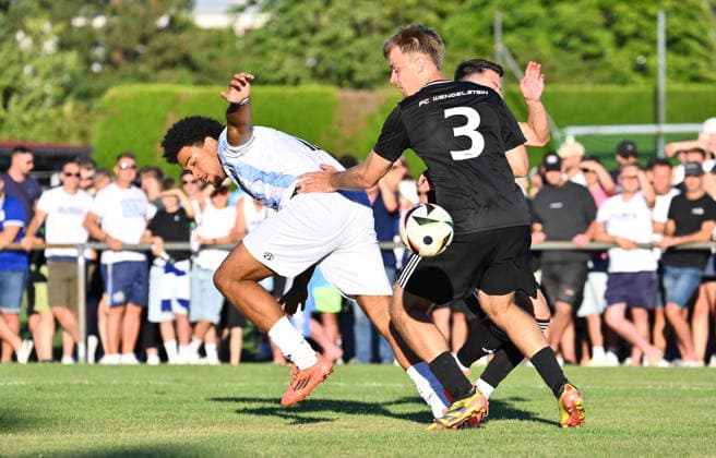 11.08.2026 - Fussball - Saison 2026 2027 - BFV - Toto-Pokal : FC Wendelstein - TSV 1860 München ( Löwen ) - - xwoxzix - Arian Ortivero Calderon (12, TSV 1860 München ) Johannes Ney (3, FC Wendelstein ) *** August 11, 2026 Soccer Season 2026–2027 BFV Toto Cup FC Wendelstein TSV 1860 Munich Löwen xwoxzix Arian Ortivero Calderon 12, TSV 1860 Munich Johannes Ney 3, FC Wendelstein