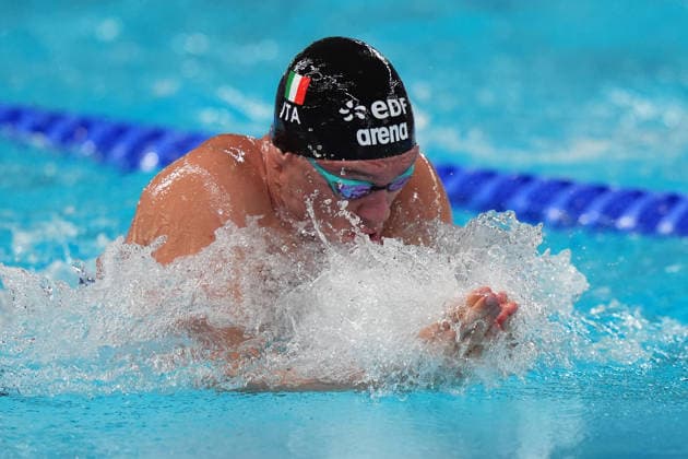 Simone Cerasuolo Bronze medal Men s 100m breaststroke the Swimming European Aquatics Championships Paris 2026, Paris, August 11, 2026 .  Copyright: xDavidexSpada LaPressex