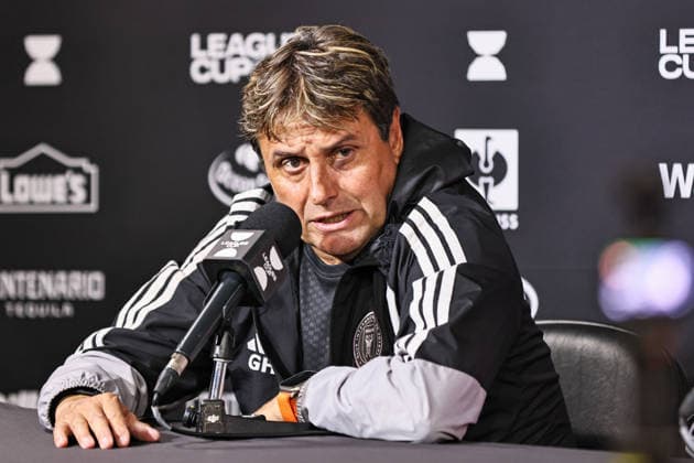 FORT LAUDERDALE, FL - AUGUST 11: Head Coach,Guillermo Hoyos of Inter Miami CF speaks to the media after a Inter Miami Training Session at Florida Blue Training Center on August 11, 2026 in Fort Lauderdale, Florida. (Photo by Chris Arjoon Icon Sportswire) SOCCER: AUG 11 Inter Miami CF Training EDITORIAL USE ONLY Icon26081100000034