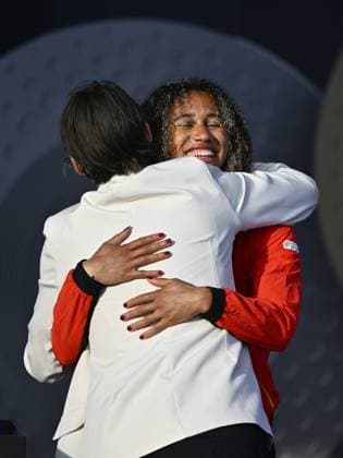 Belgian Delphine Nkansa , winner of the bronze medal in the women s 100m event, pictured on the podium of on the second day of the European Athletics Championships (August 10-18) in Birmingham, United Kingdom, on Tuesday 11 August 2026. ERICxLALMAND  x183179946x