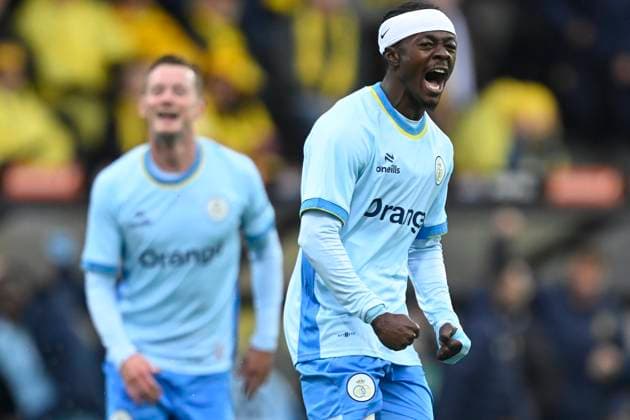 Bodo Glimt v Royale Union Saint-Gilloise - UEFA Champions League BODO, NORWAY - AUGUST 11 : Fuseini Mohammed Gadafi forward of Royale Union Saint-Gilloise celebrates after scoring during the UEFA Champions League 2026 27 third qualifying round second leg between Bodo Glimt and Royale Union Saint-Gilloise on August 11, 2026 in Bodo, Norway, 11 08 2026 Bodo Norway  Copyright: xNicoxVereeckenx
