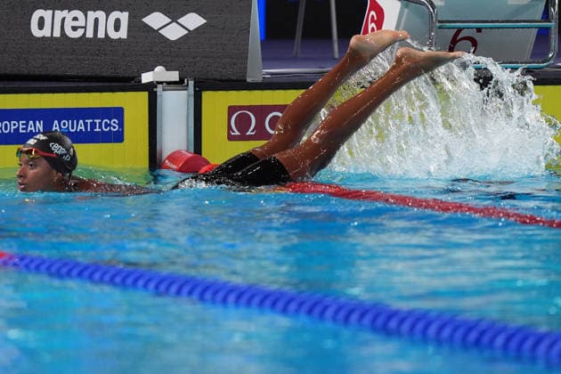 Sara Curtis Winner bronze medal Women s 100m Freestyle Final the Swimming European Aquatics Championships Paris 2026, Paris, August 11, 2026 .  Copyright: xDavidexSpada LaPressex