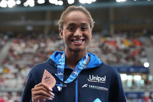 Sara Curtis Winner bronze medal Women s 100m Freestyle Final the Swimming European Aquatics Championships Paris 2026, Paris, August 11, 2026 .  Copyright: xDavidexSpada LaPressex