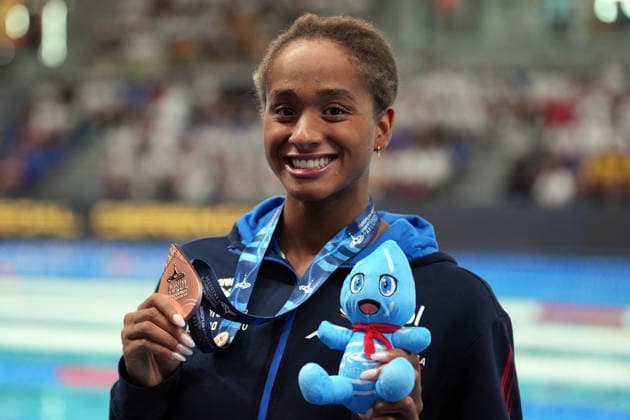 Sara Curtis Winner bronze medal Women s 100m Freestyle Final the Swimming European Aquatics Championships Paris 2026, Paris, August 11, 2026 .  Copyright: xDavidexSpada LaPressex